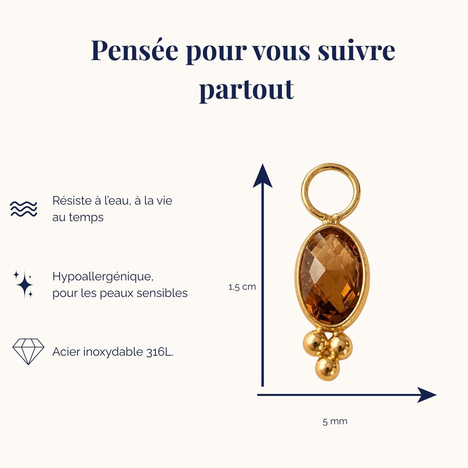 Visuel Pensée pour vous suivre partout — Ambre