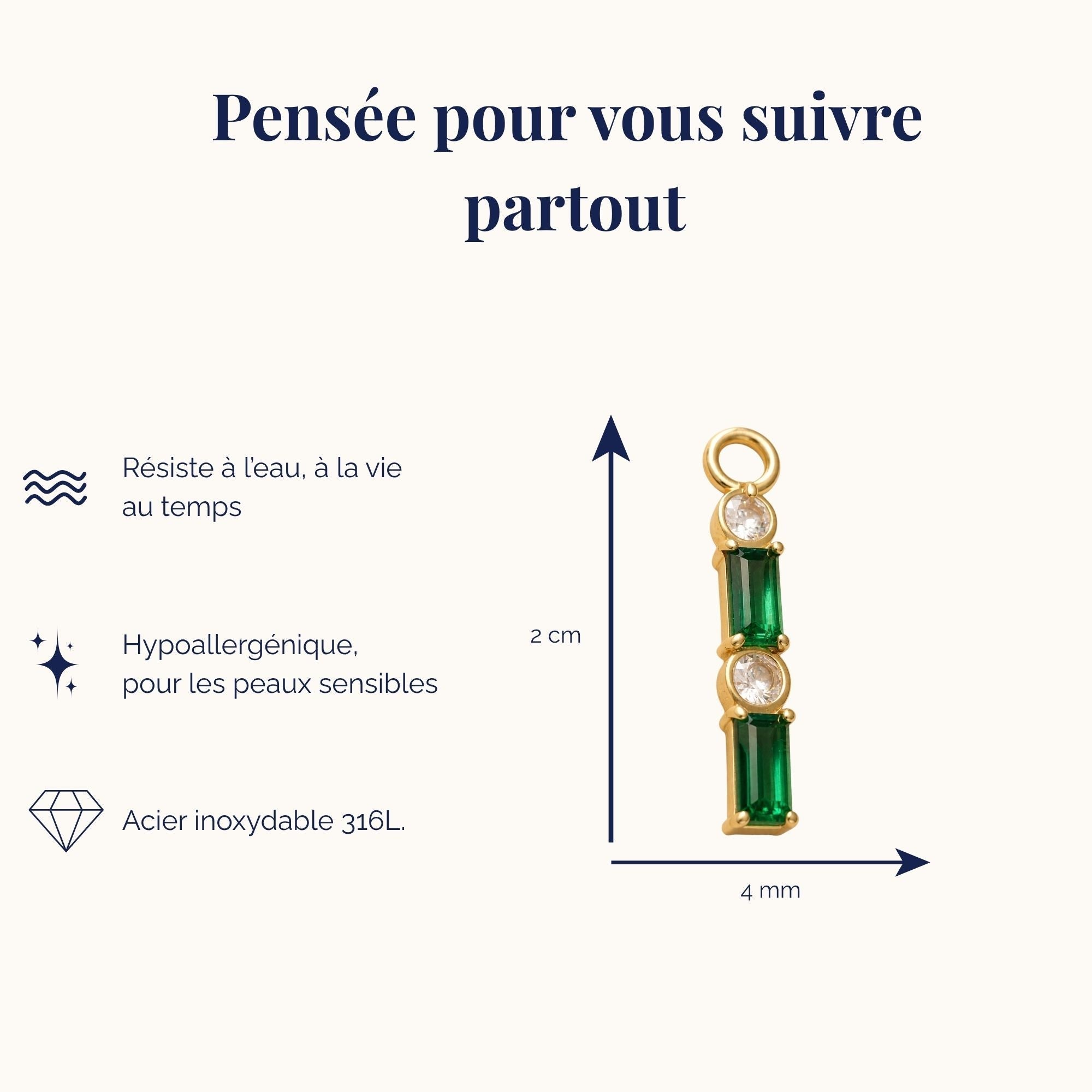 Visuel Pensée pour vous suivre partout — Émeraude