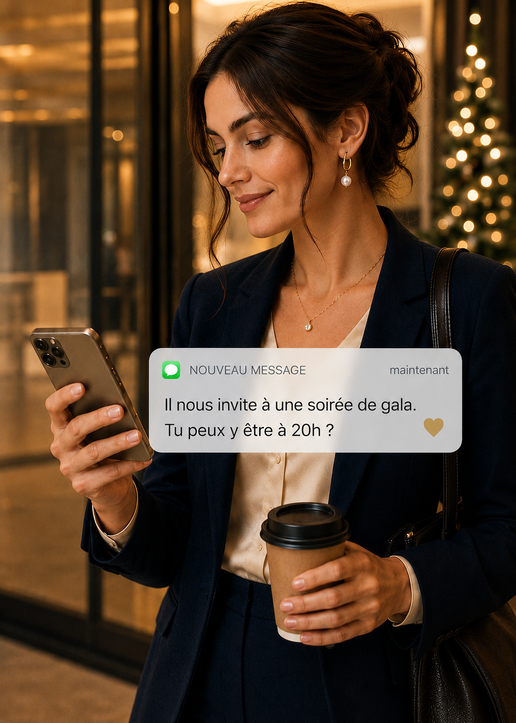 Une femme reçoit une invitation de dernière minute