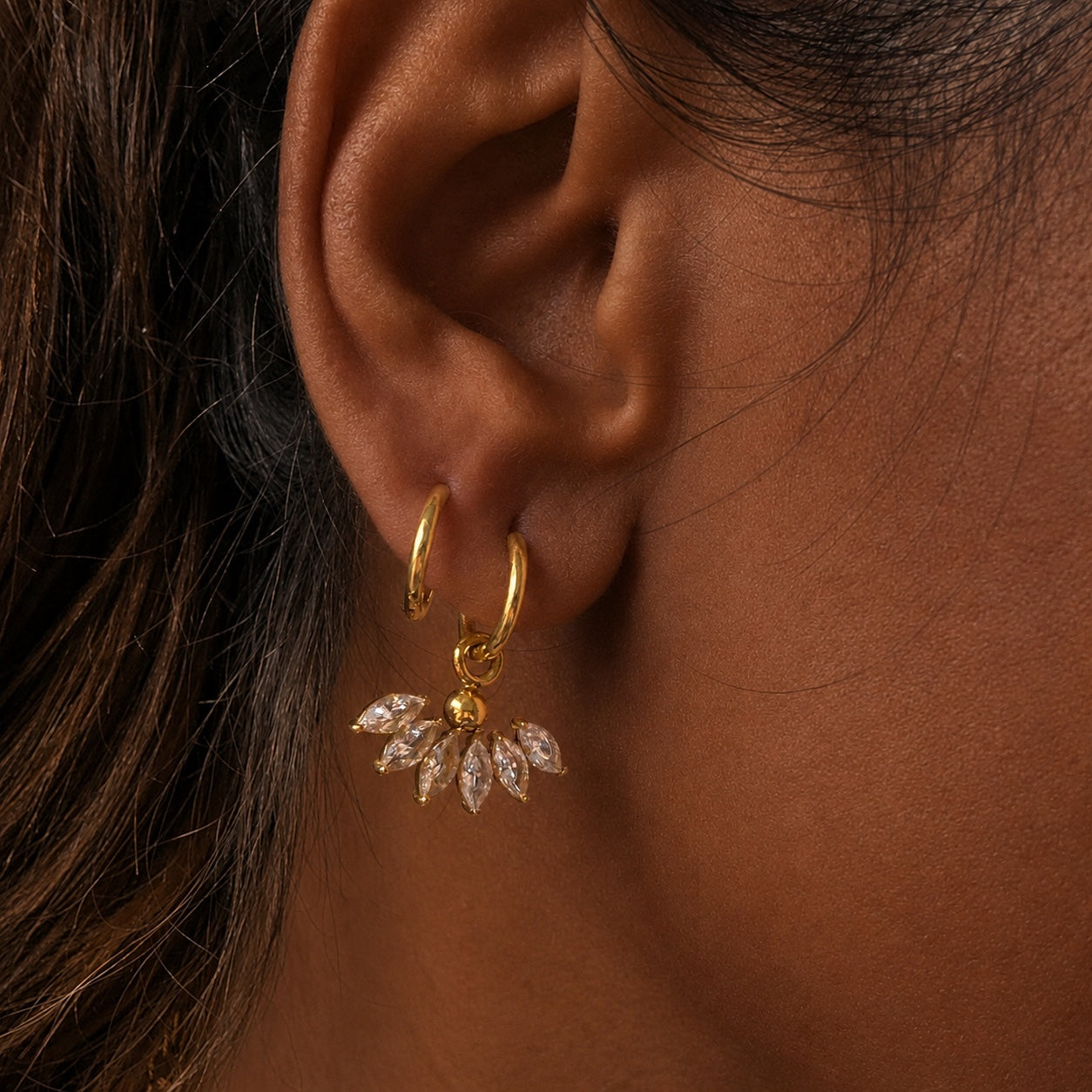 Breloque Iris interchangeable pour boucle d’oreille Caméléa