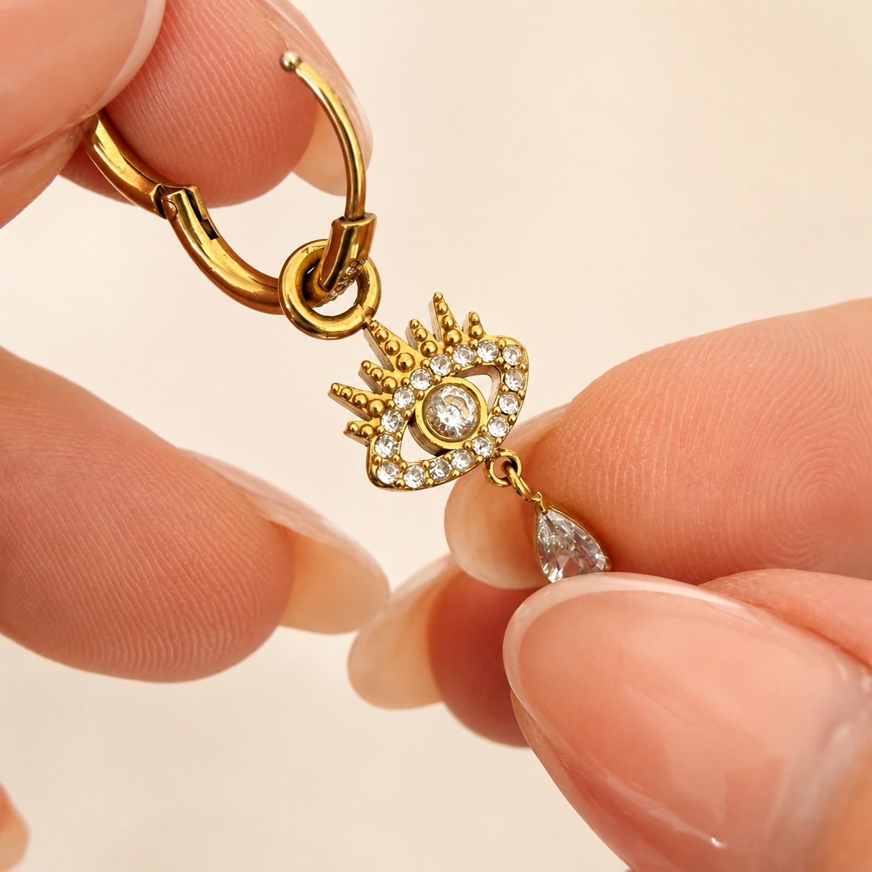 Breloque Nazar interchangeable pour boucle d’oreille Caméléa