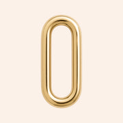 Ma boutique Lien gold-toned stainless steel oval link charm for interchangeable earrings with a minimalist design.