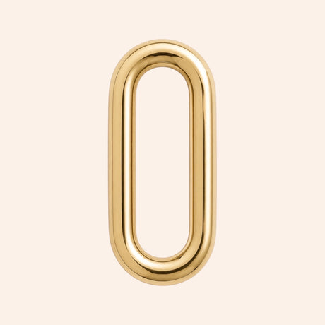 Ma boutique Lien gold-toned stainless steel oval link charm for interchangeable earrings with a minimalist design.